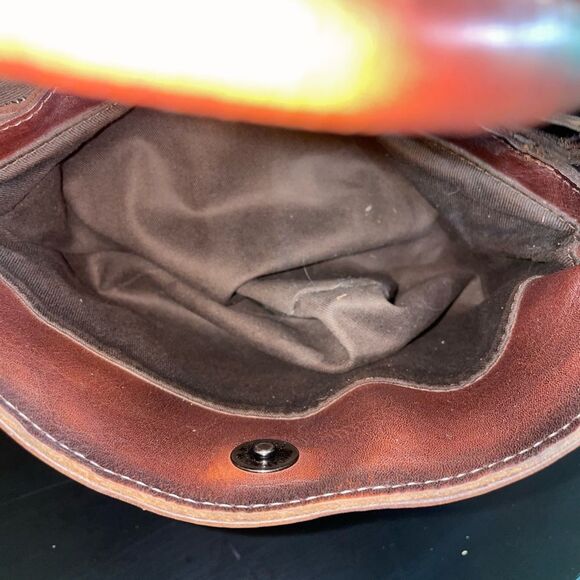 Genuine Leather Purse Handbag Vintage Embossed Tote Crossbody Shoulder Satchel - Picture 8 of 13